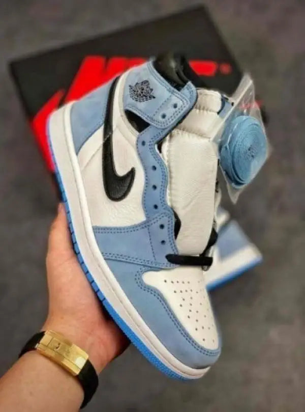 Nik_e Air Jordan Retro 1 High University Blue Suede Quality Semi UA