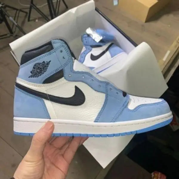 Nik_e Air Jordan Retro 1 High University Blue Suede Quality Semi UA