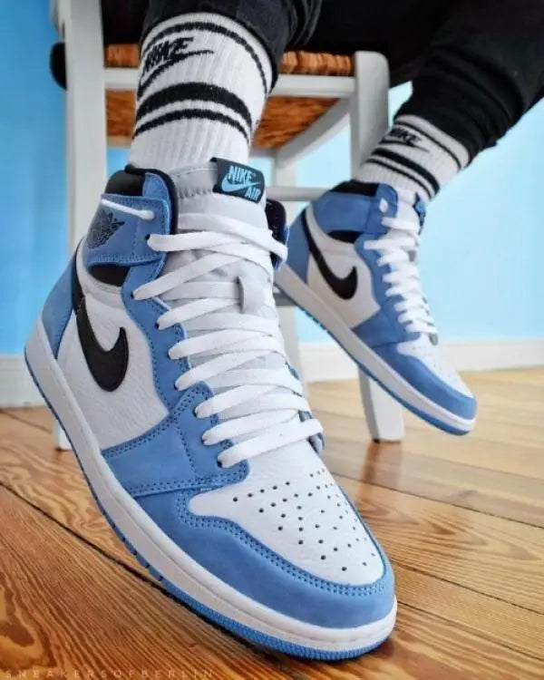 Nik_e Air Jordan Retro 1 High University Blue Suede Quality Semi UA
