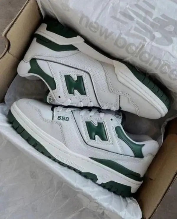 New Balance 550 White Green Suede Quality