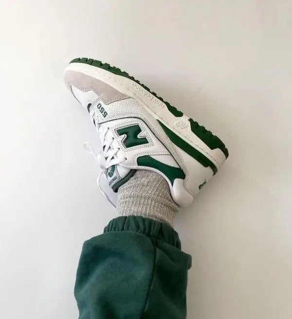 New Balance 550 White Green Suede Quality