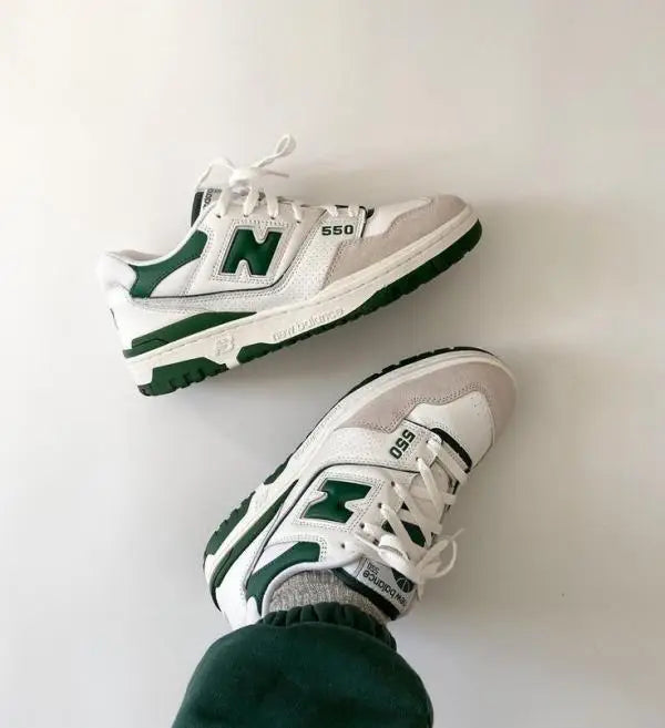 New Balance 550 White Green Suede Quality