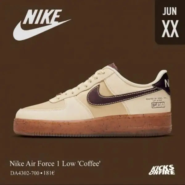 Nik_e Airforce 1 Low Coffee Suede Quality