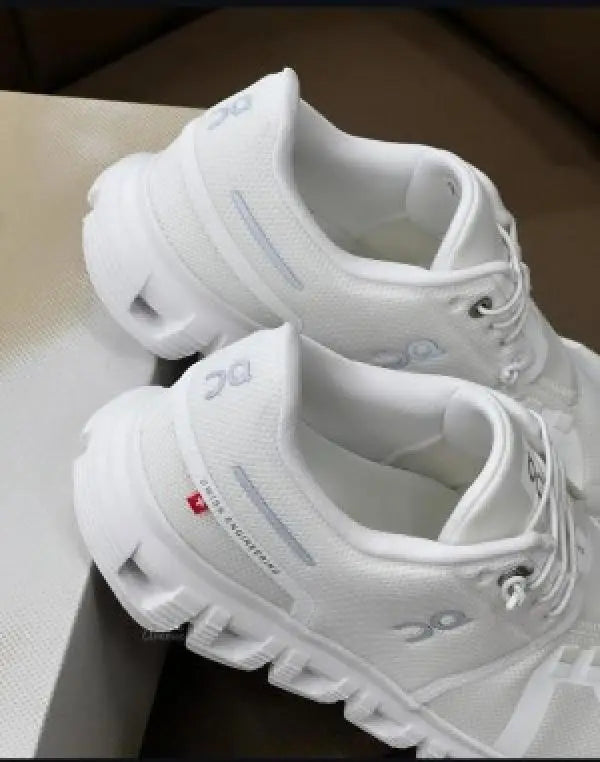 On Cloud Running 5 All White Shoes