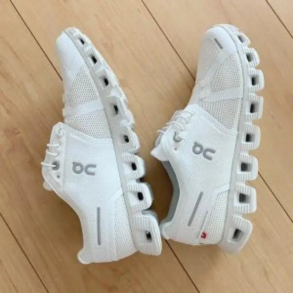 On Cloud Running 5 All White Shoes