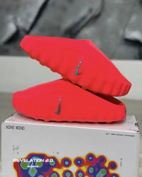 Nikee Mind 001 Mules In Solar Red