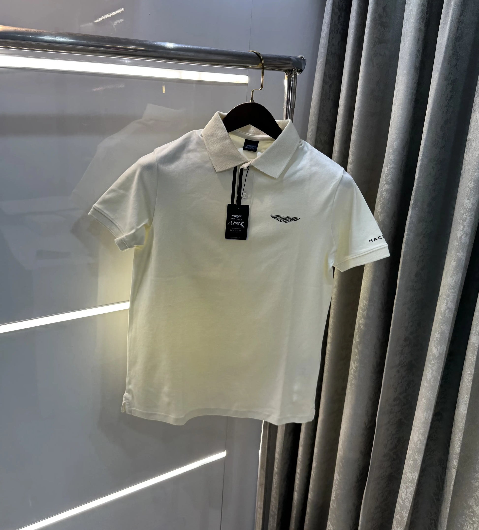 Hacket Cream Logo Work Premium Polo T-Shirt