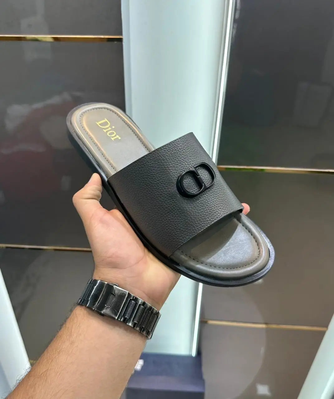Dior_CD Grey Premium Slide
