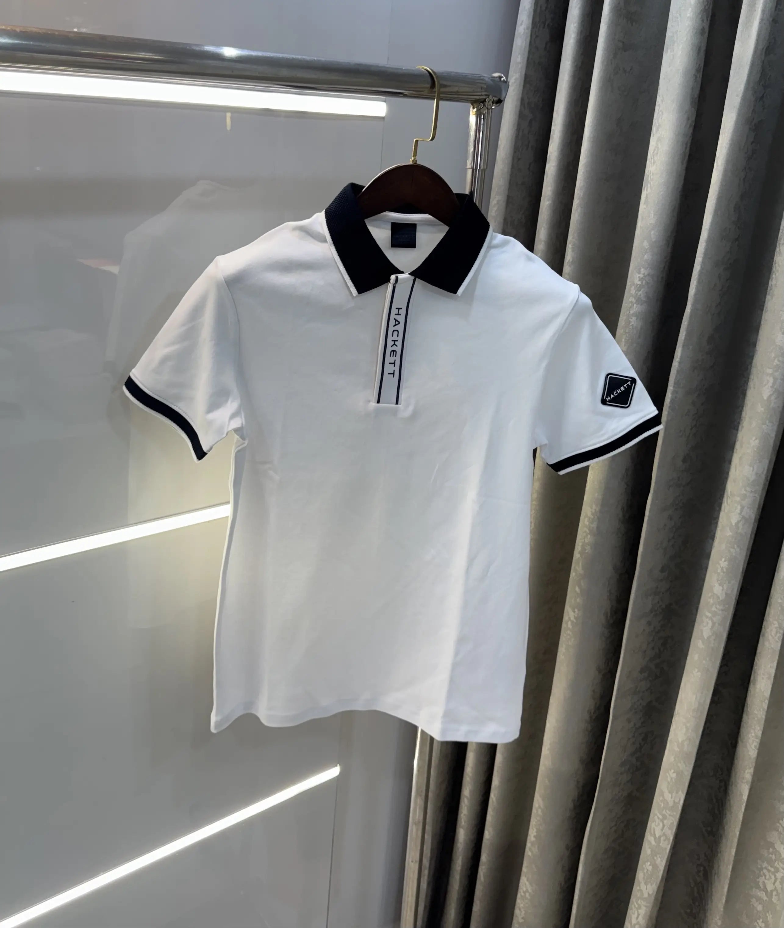 Hacket White Logo Work Premium Polo T-Shirt