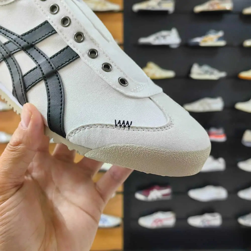 Onitsuk_a Tiger Mexico 66 Slip-On WhiteBlack Love Home  Mens First Copy D-1926