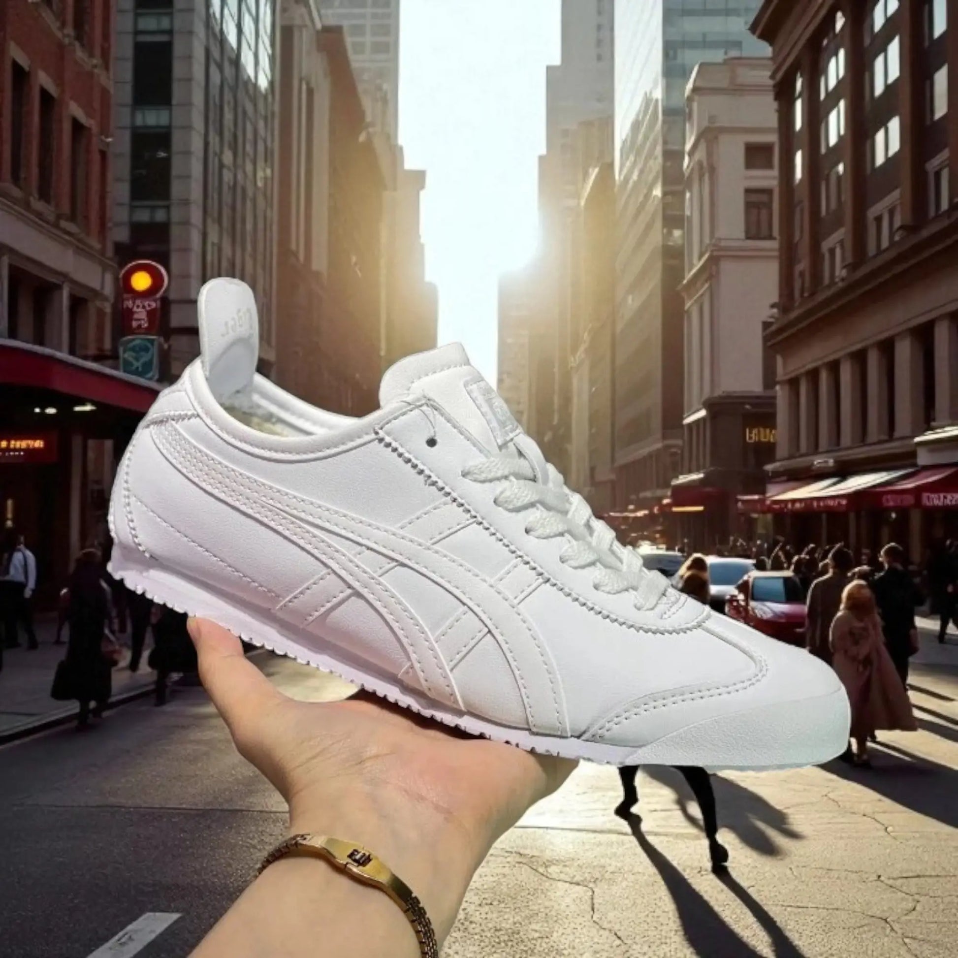 Onitsuka Tiger Mexico 66 Full White  Mens 7A Sneakers D-1908