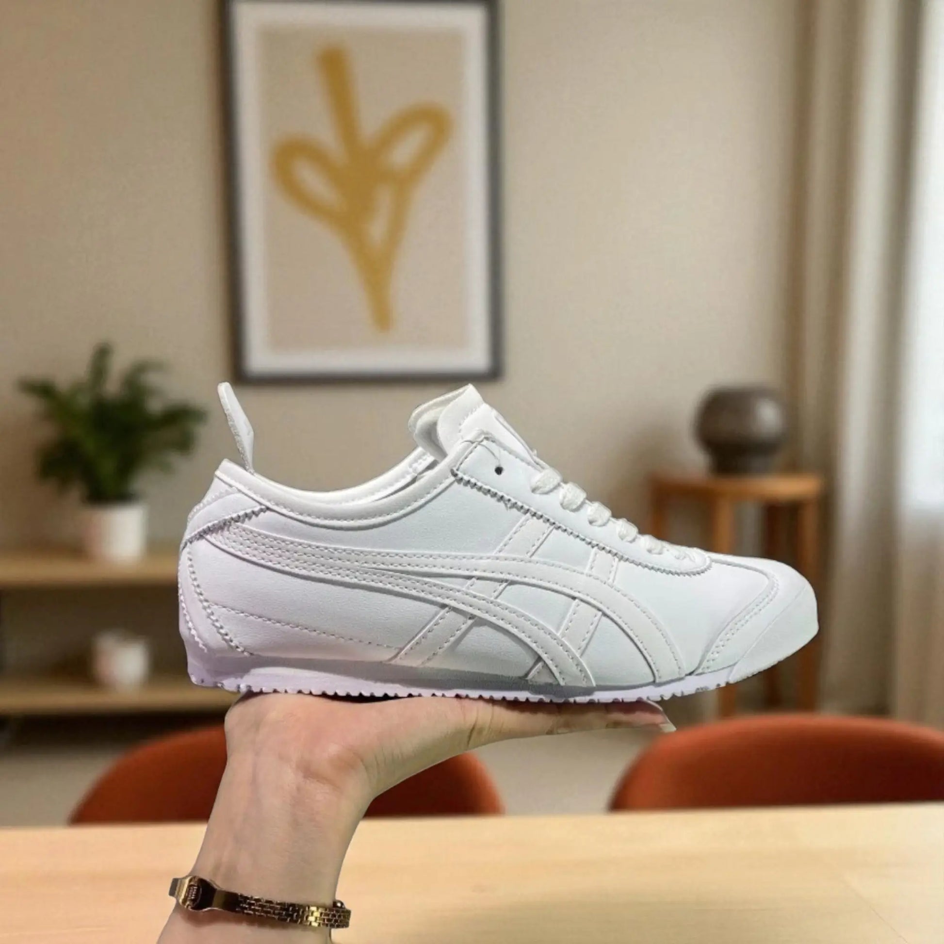 Onitsuka Tiger Mexico 66 Full White  Mens 7A Sneakers D-1908