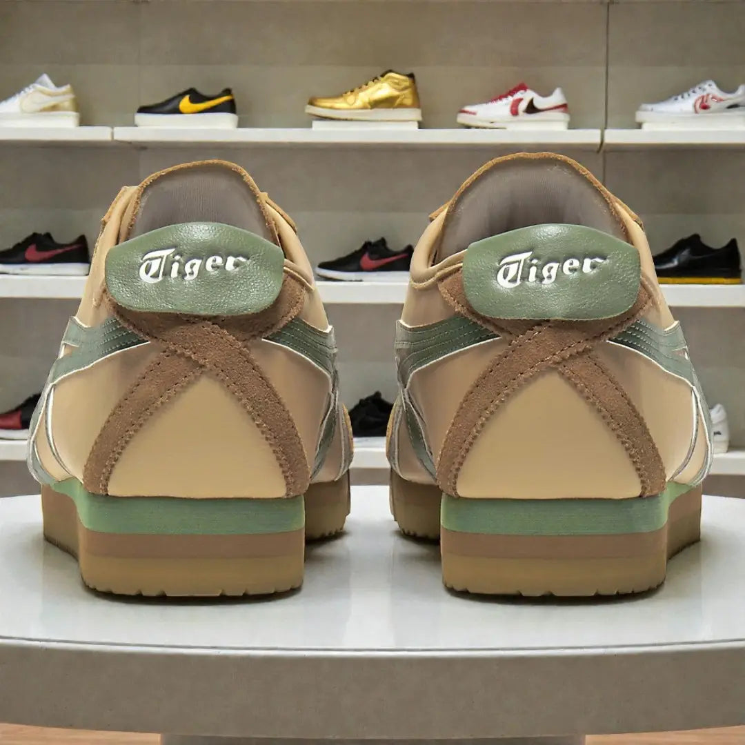 Onitsuka Tiger Mexico 66 PF Beige Bronze Green 7A Premium Mens Sneakers D-2084