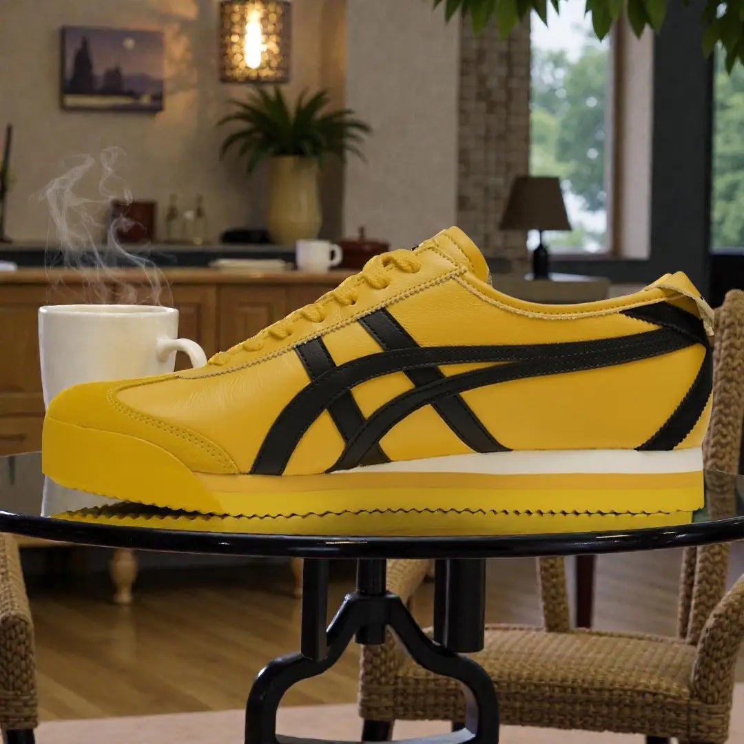 Onitsuka Tiger Mexico 66 PF Yellow Black 7A Premium Mens Sneakers D-2082