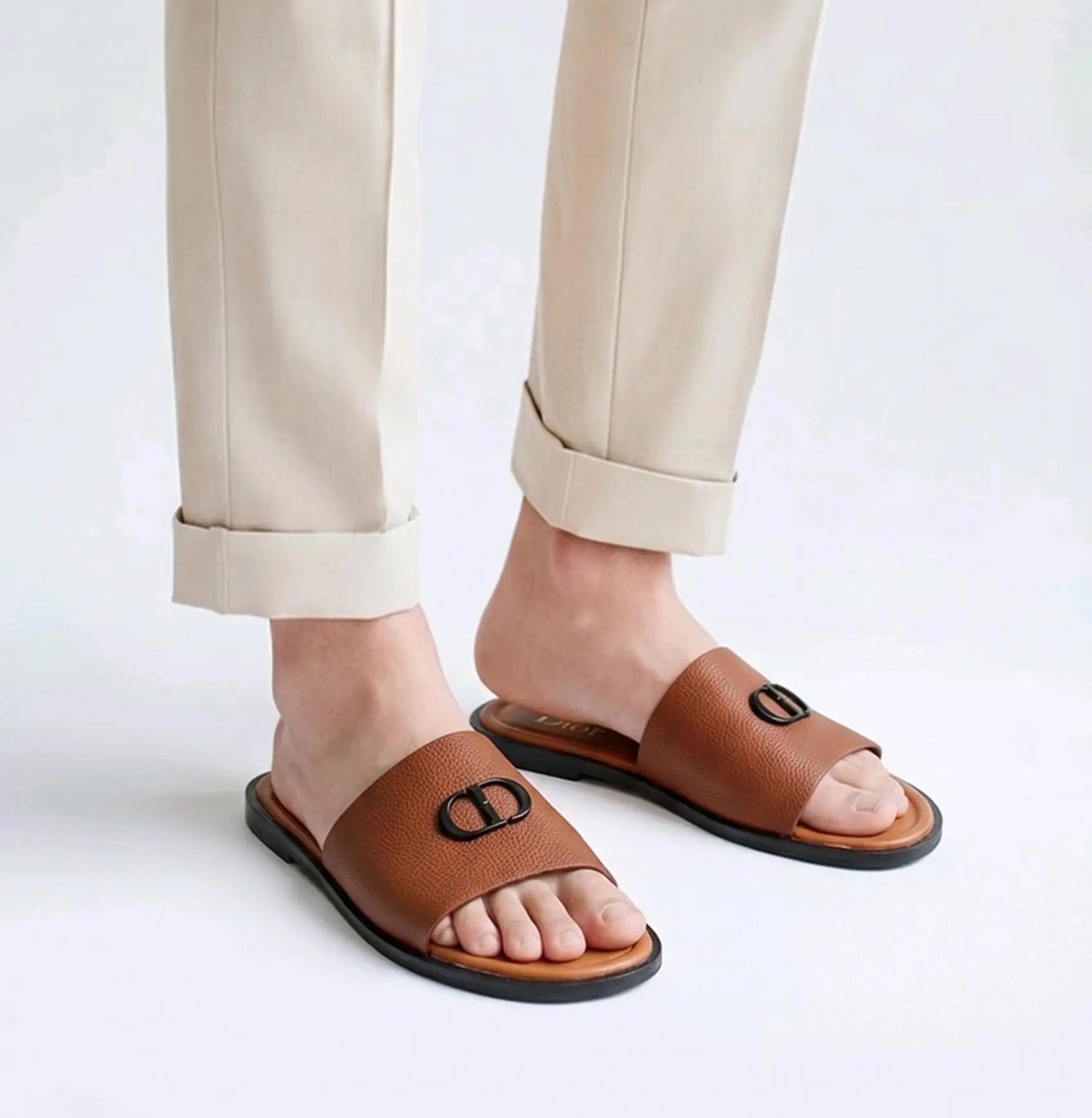 Dior_CD Tan Slide For Men