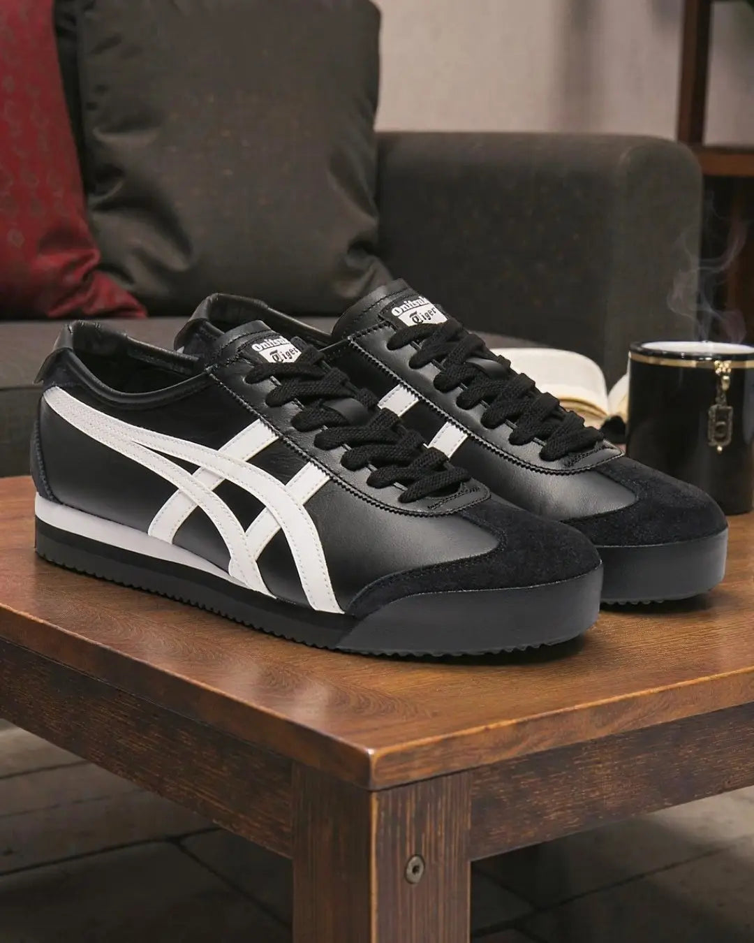 Onitsuka Tiger Mexico 66 PF Black White 7A Premium Mens Sneakers D-2083