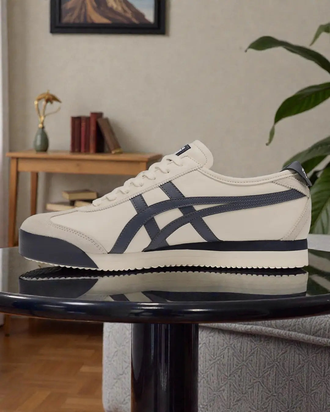 Onitsuka Tiger Mexico 66 PF Birch  Indigo Navy 7A Premium Mens Sneakers D-2081
