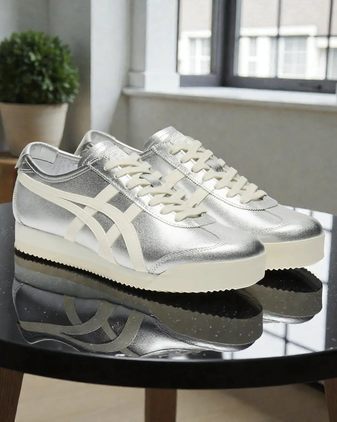 Onitsuka Tiger Mexico 66 SD PF Pure Silver Cream Sneakers Men  D-2080