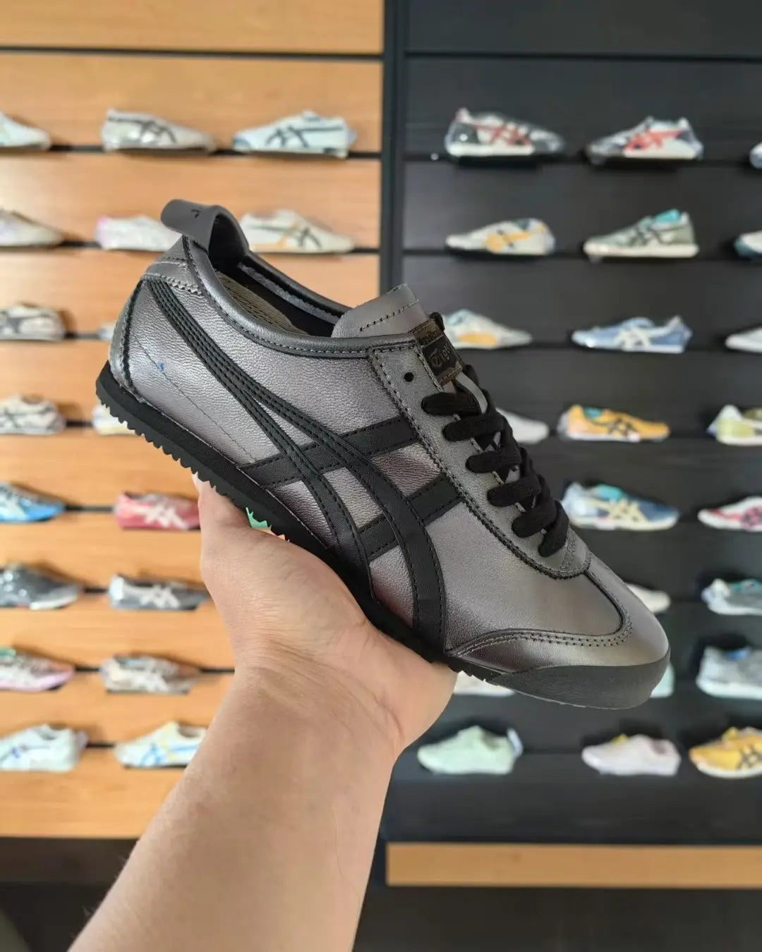 Onitsuka Tiger MEXICO 66 GUN METAL BLACK Sneakers 7A Premium Mens D-2086