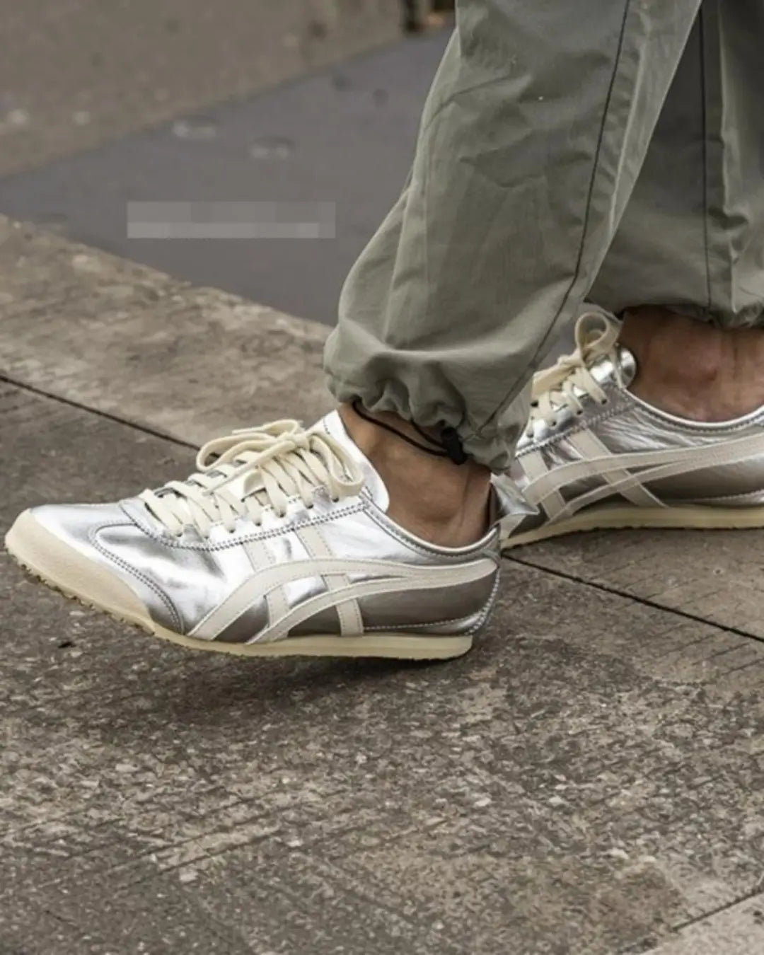 Onitsuk_a Tiger Mexico 66 Silver White Mens 7A Premium D-1916