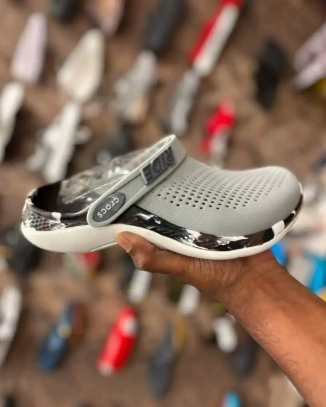 Crocs LiteRide 360 Clog Grey Brown White Multi Premium Copy D-1904