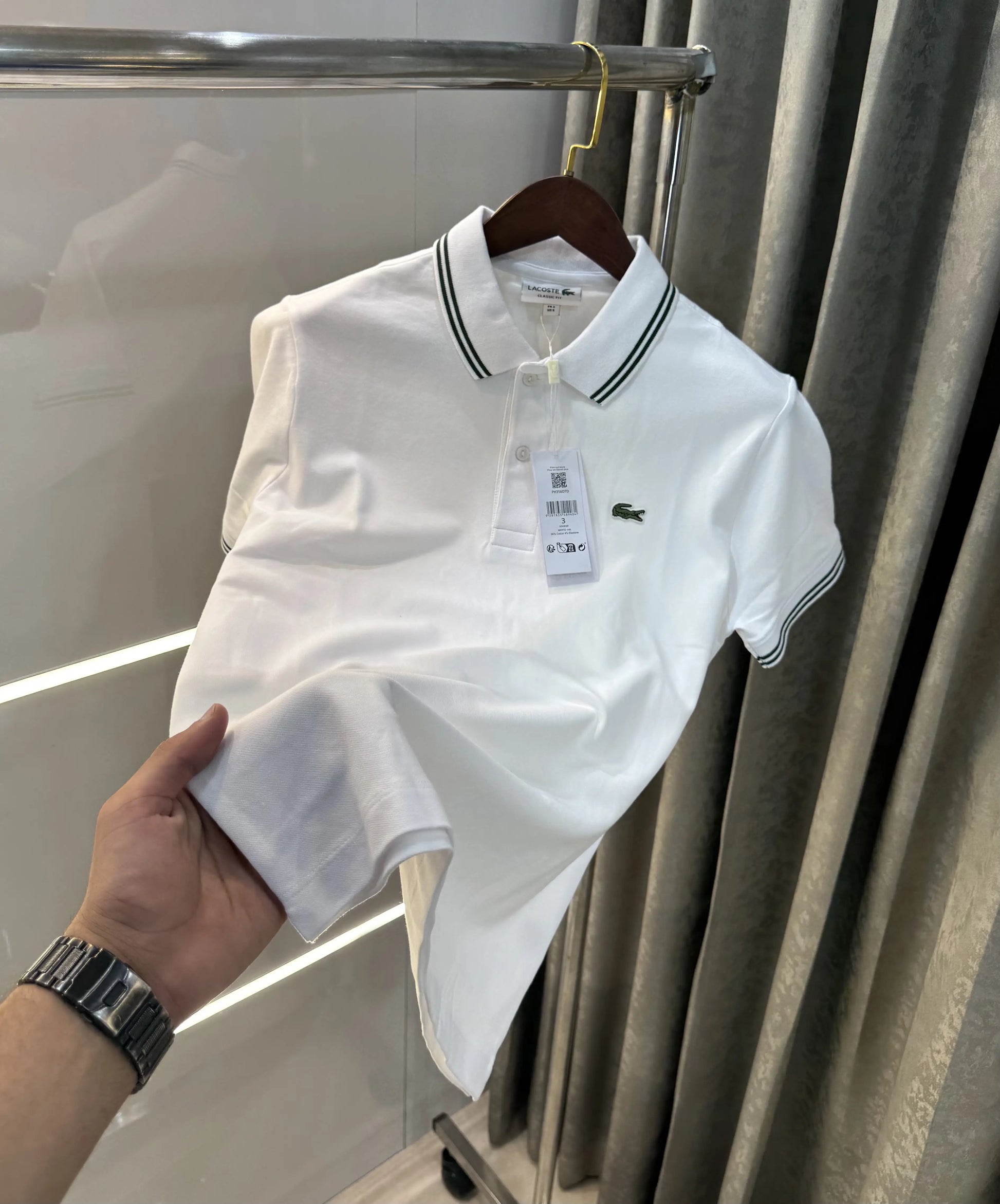 Lacost e White Logo Work Premium Polo T-Shirt