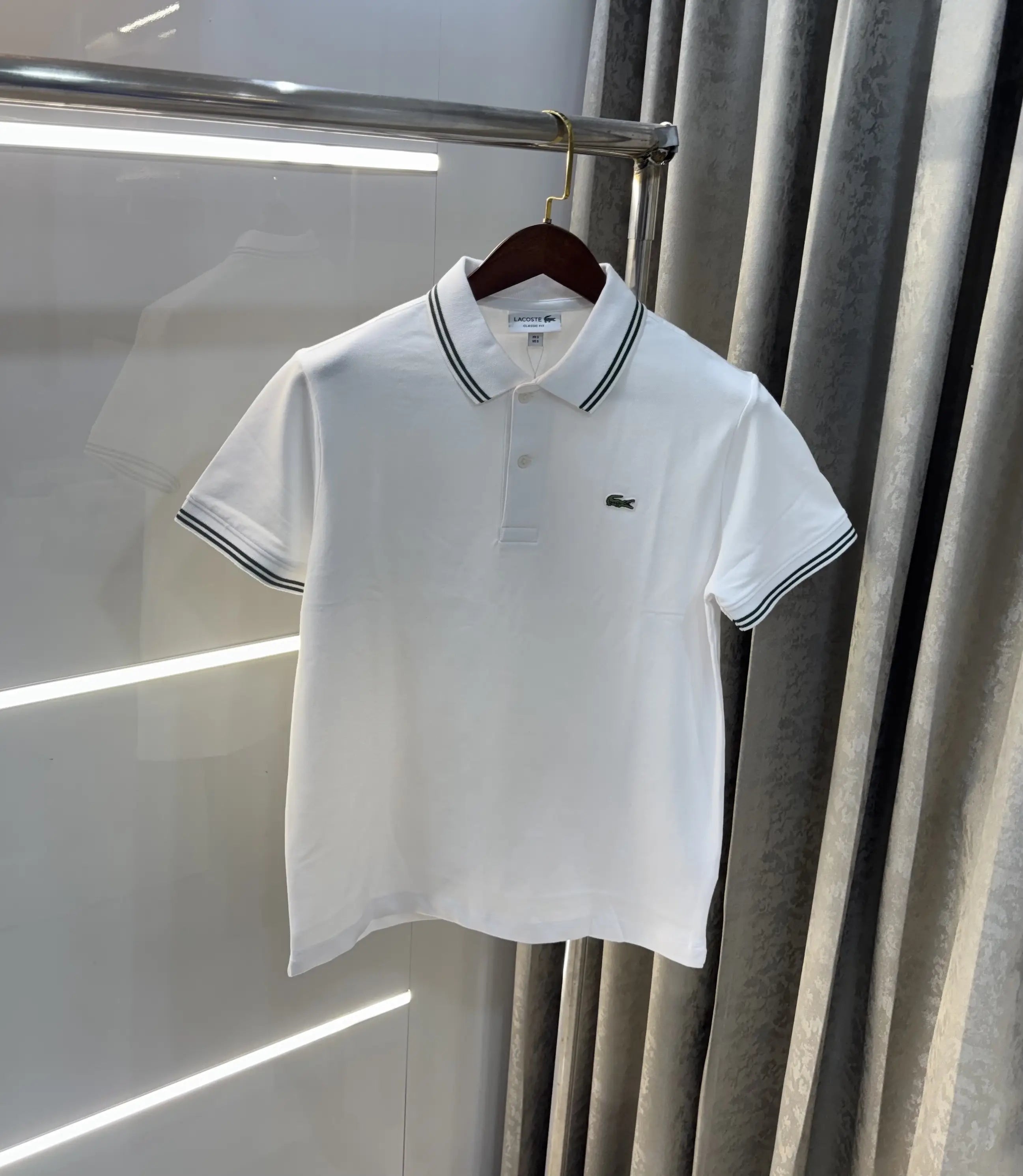 Lacost e White Logo Work Premium Polo T-Shirt