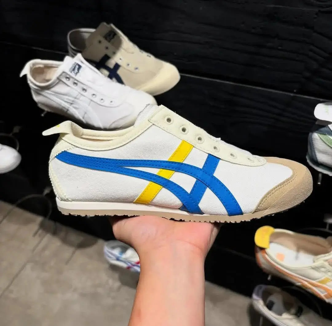 Onitsuka Tiger Mexico 66 Slip-On White Directoire Blue Yellow Mens Premium Copy D-1924