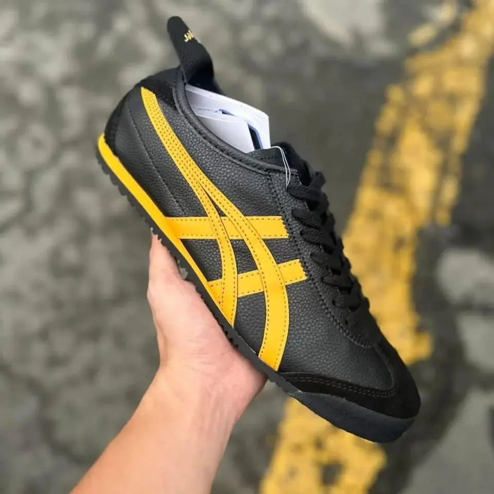 Onitsuka Tiger Mexico 66 BlackYellow  Mens Premium First Copy Sneakers D-1911