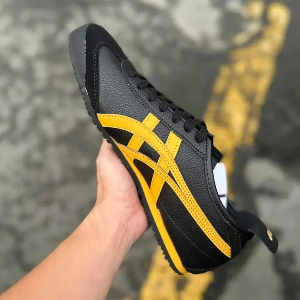 Onitsuka Tiger Mexico 66 BlackYellow  Mens Premium First Copy Sneakers D-1911