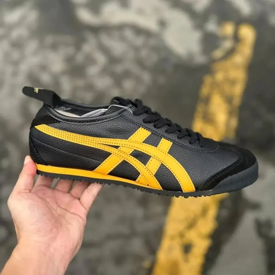 Onitsuka Tiger Mexico 66 BlackYellow  Mens Premium First Copy Sneakers D-1911