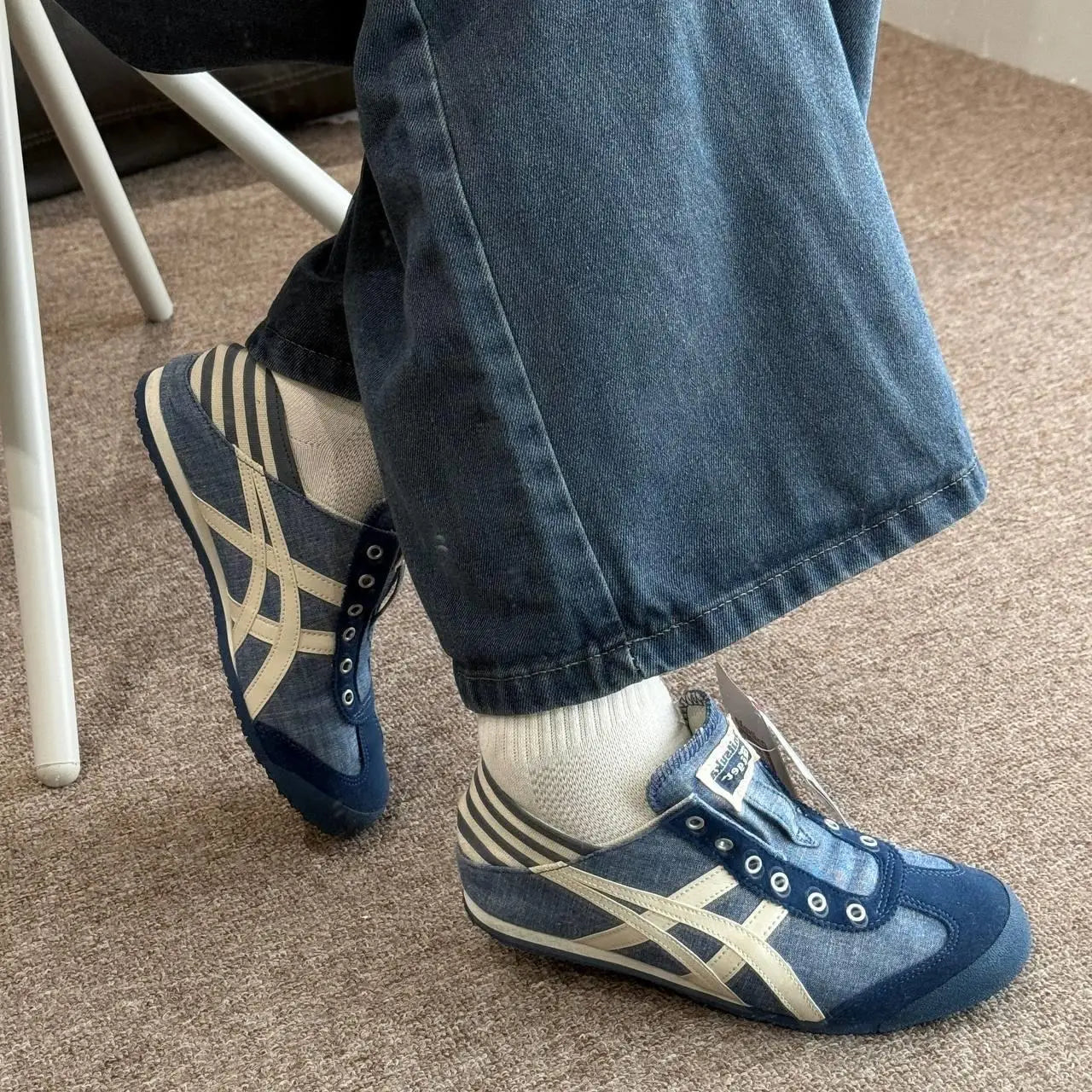 Onitsuka Tiger Mexico 66 Slip On Paraty Blue Girls D-1896