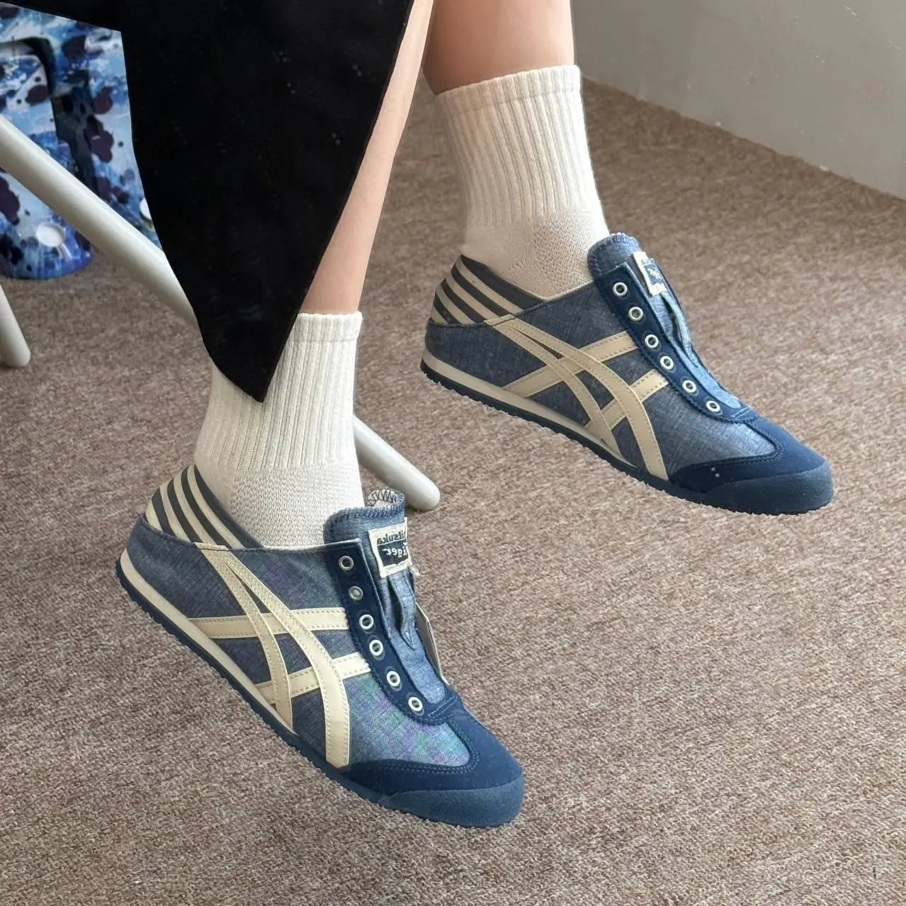 Onitsuka Tiger Mexico 66 Slip On Paraty Blue Girls D-1896