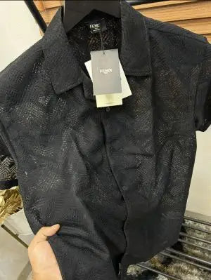 Fend_i Turkey Imported Knitted Premium Crochet Half Shirt