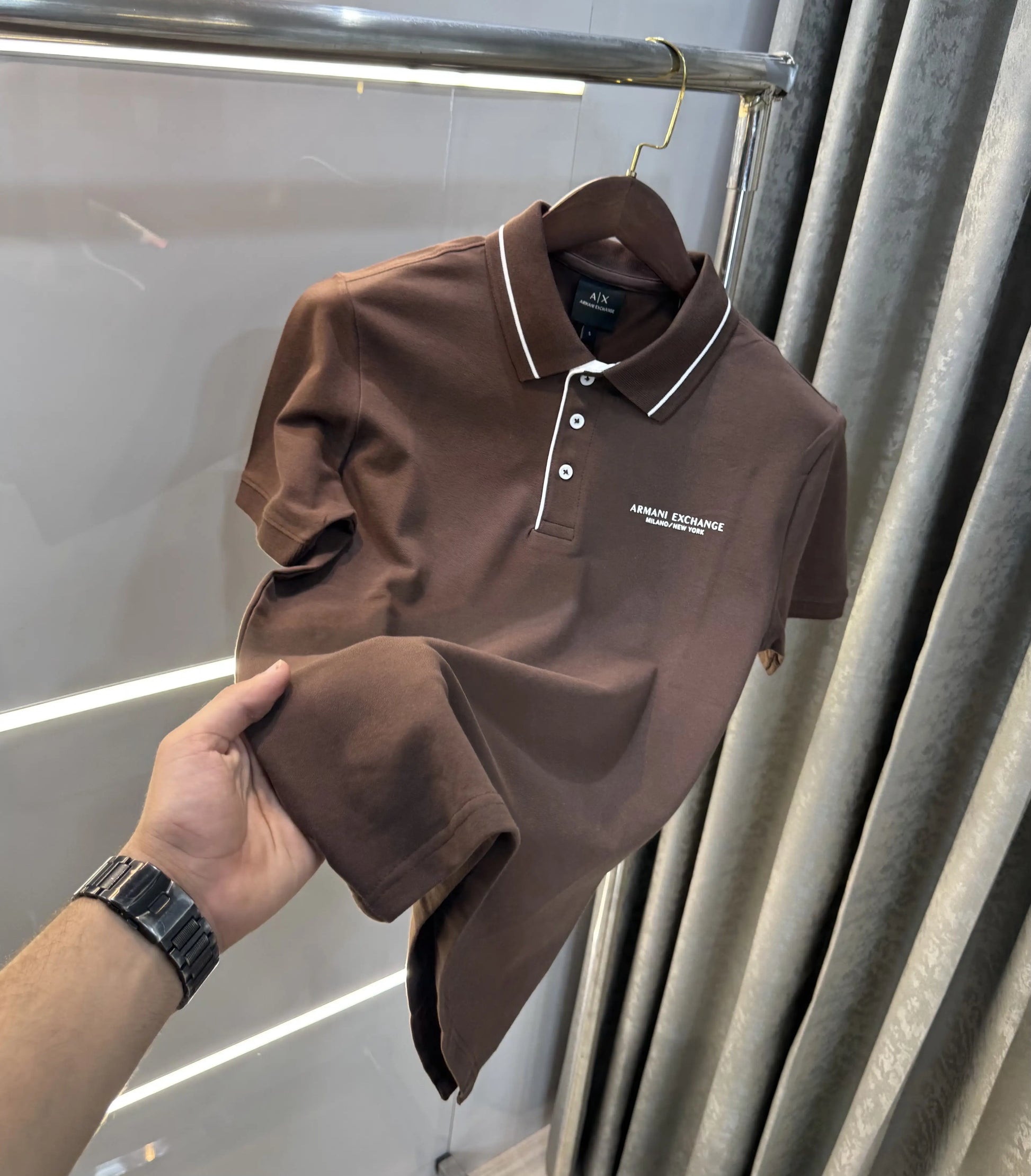 Arman i Exchange Brown Logo Work Premium Polo T-Shirt