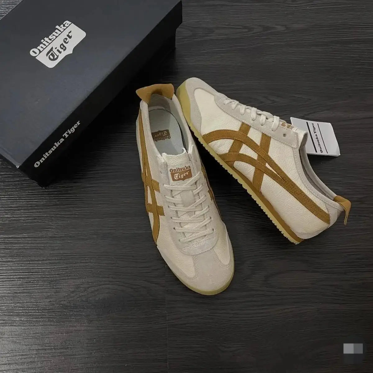 Onitsuka Tiger Mexico 66 Vintage White Brown Girls D-1886