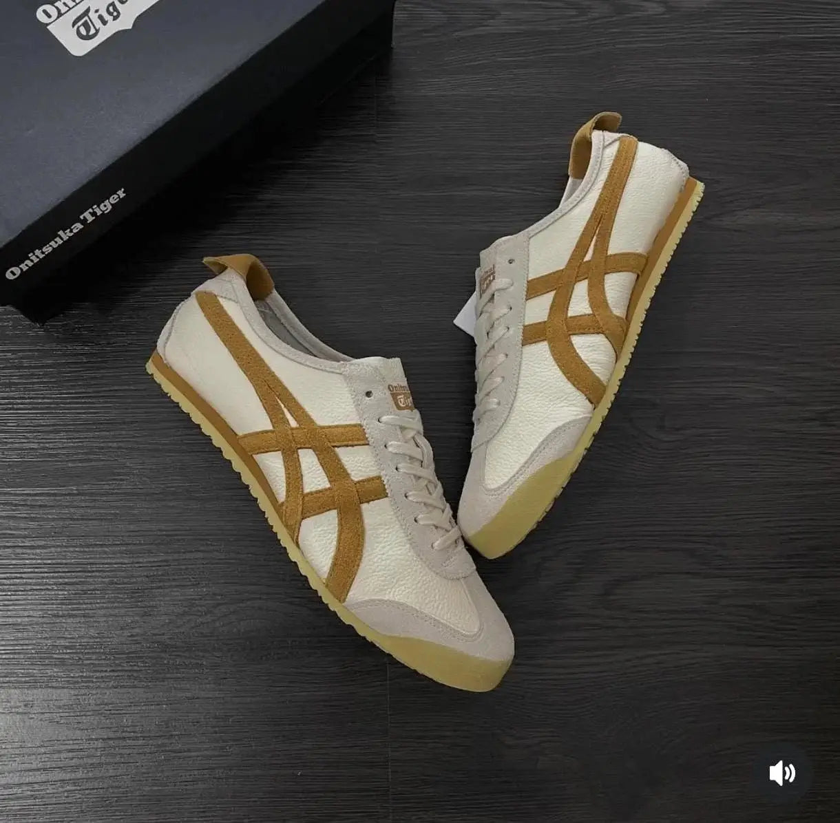 Onitsuka Tiger Mexico 66 Vintage White Brown Girls D-1886