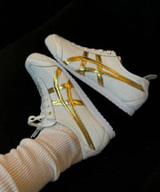 Onitsuka Tiger Mexico 66 White Gold Mens First Luxury Sneakers D-1885