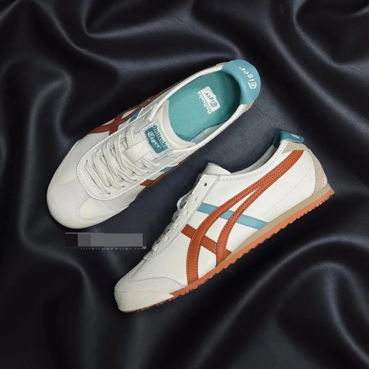 Onitsuka Tiger Mexico 66 Cream Piquant Orange Girls D-1884