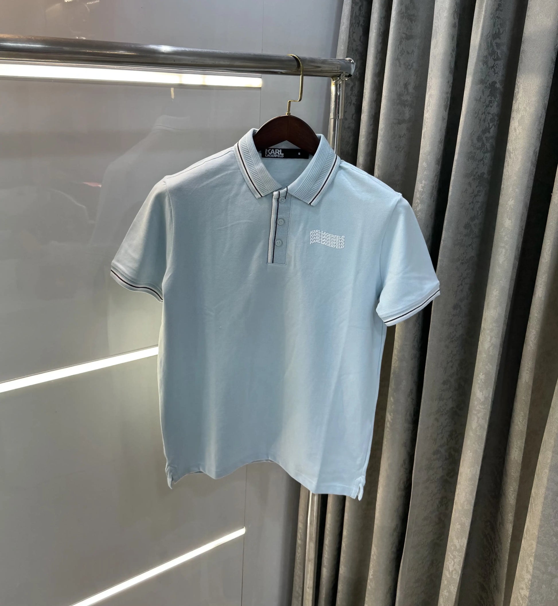 Karl Lagerfled Sky Blue Imported Polo T-Shirt