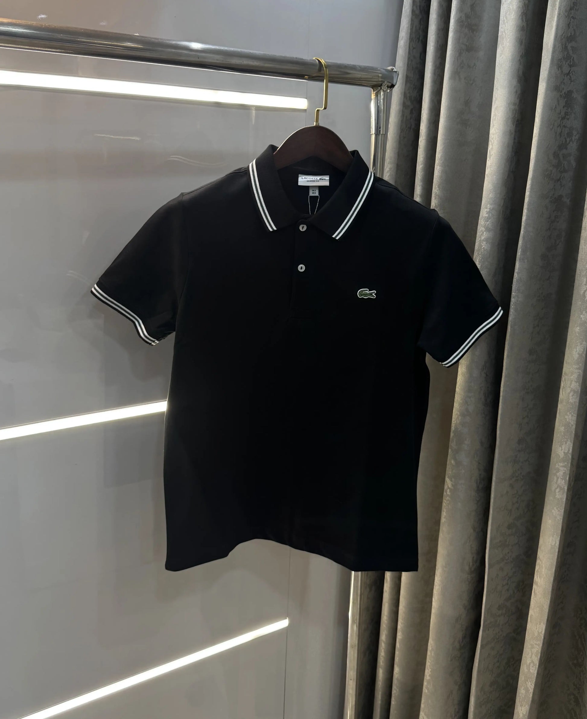 Lacost e Black Logo Work Premium Polo T-Shirt