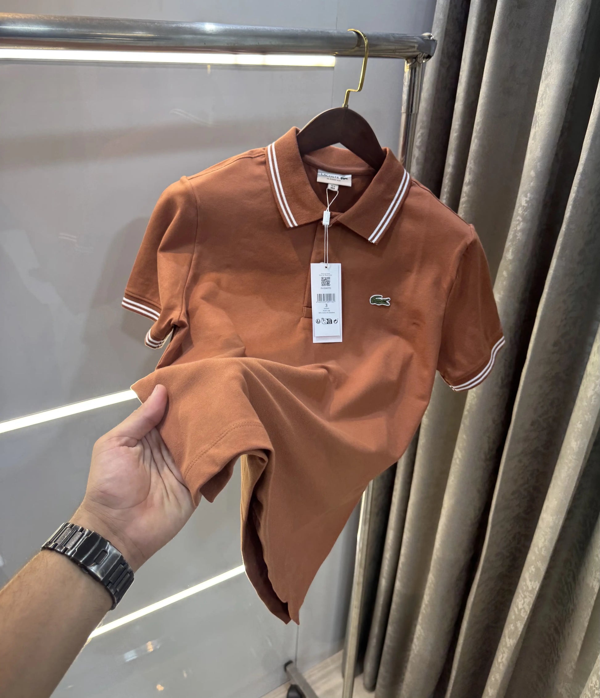 Lacost e Rust Logo Work Premium Polo T-Shirt