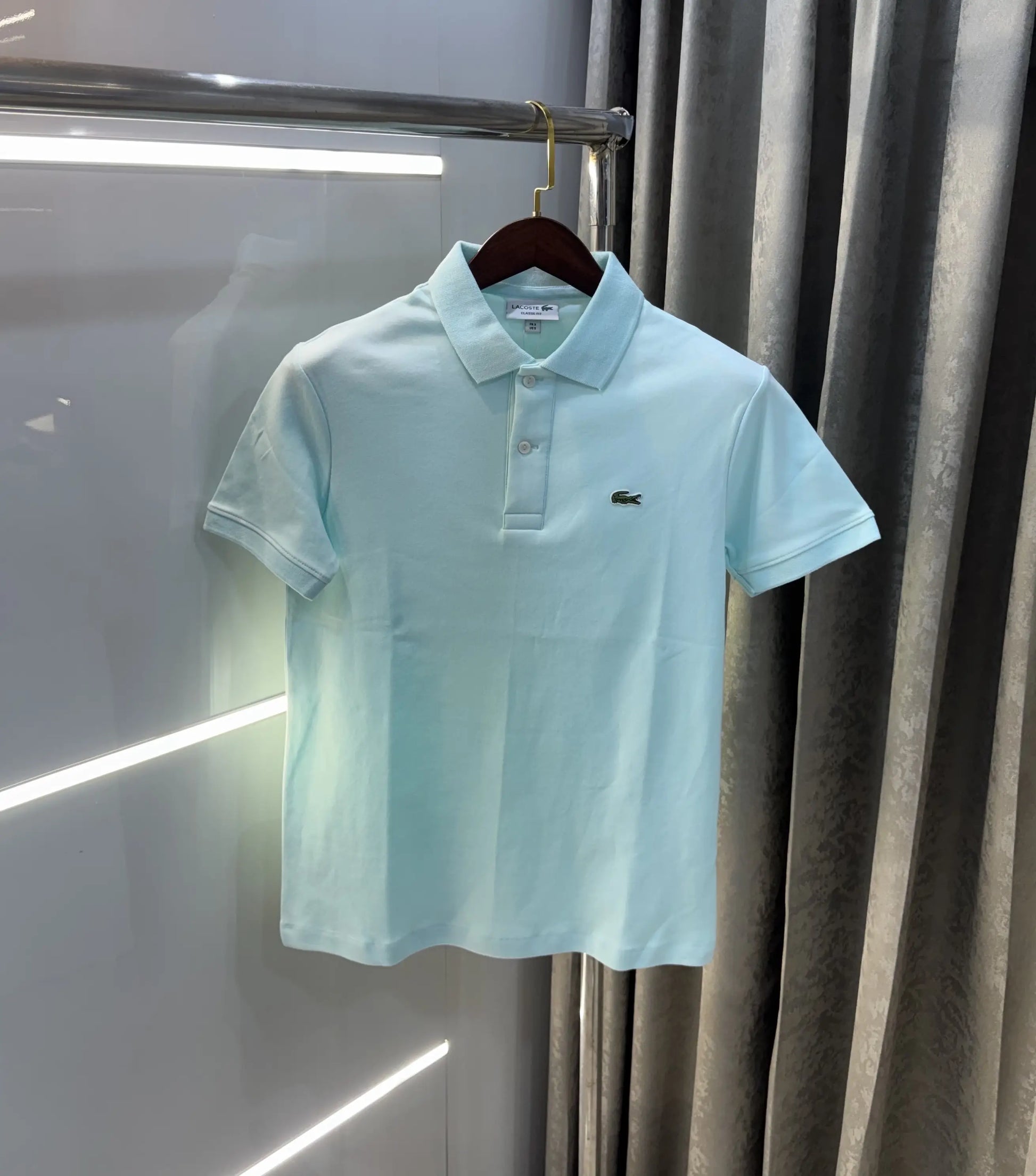 Lacost e Sky Blue Logo Work Premium Polo T-Shirt