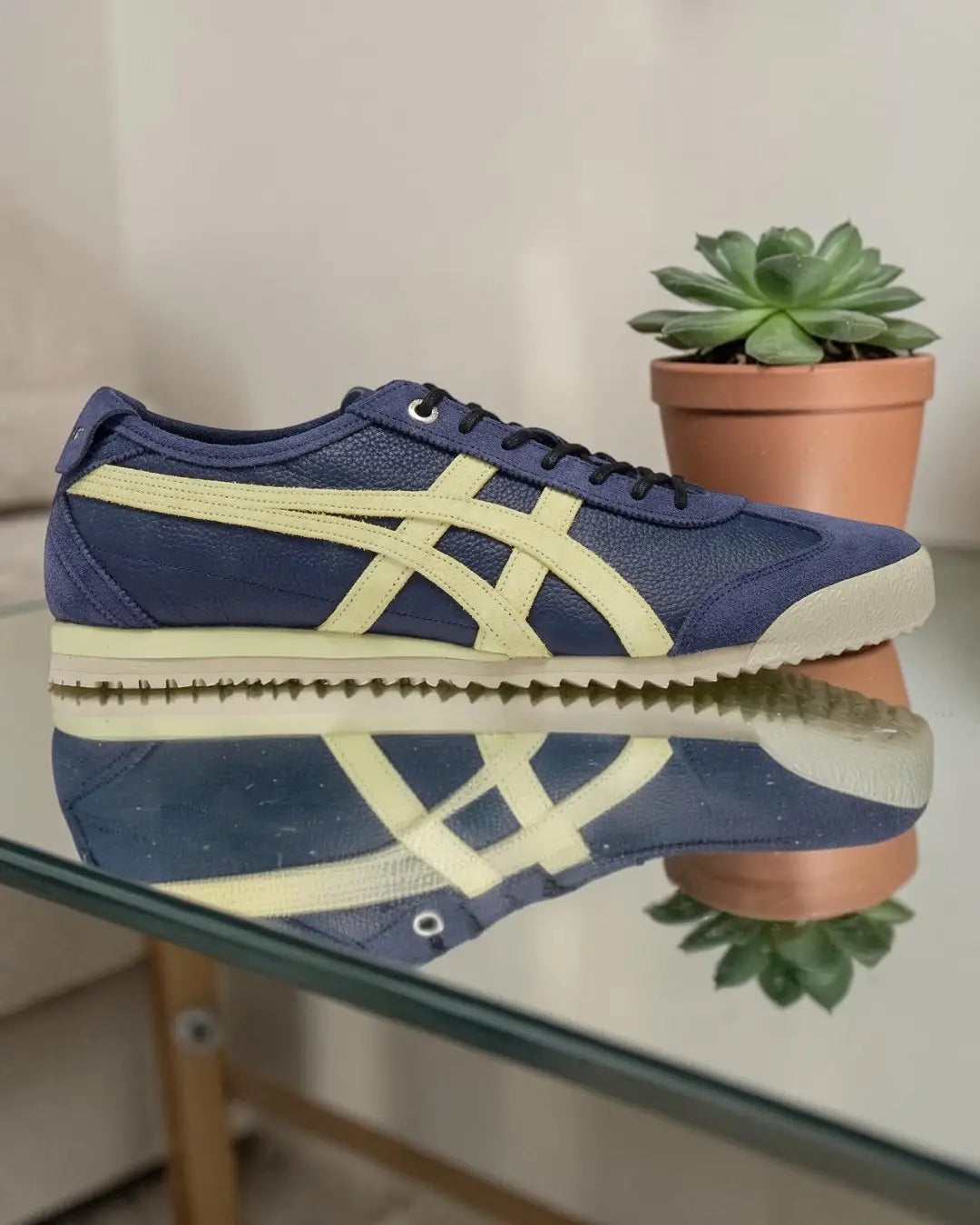 Onitsuka Tiger Mexico 66 SD VIN Peacoat Wheat Yellow 7A Premium Mens Sneakers D-2088