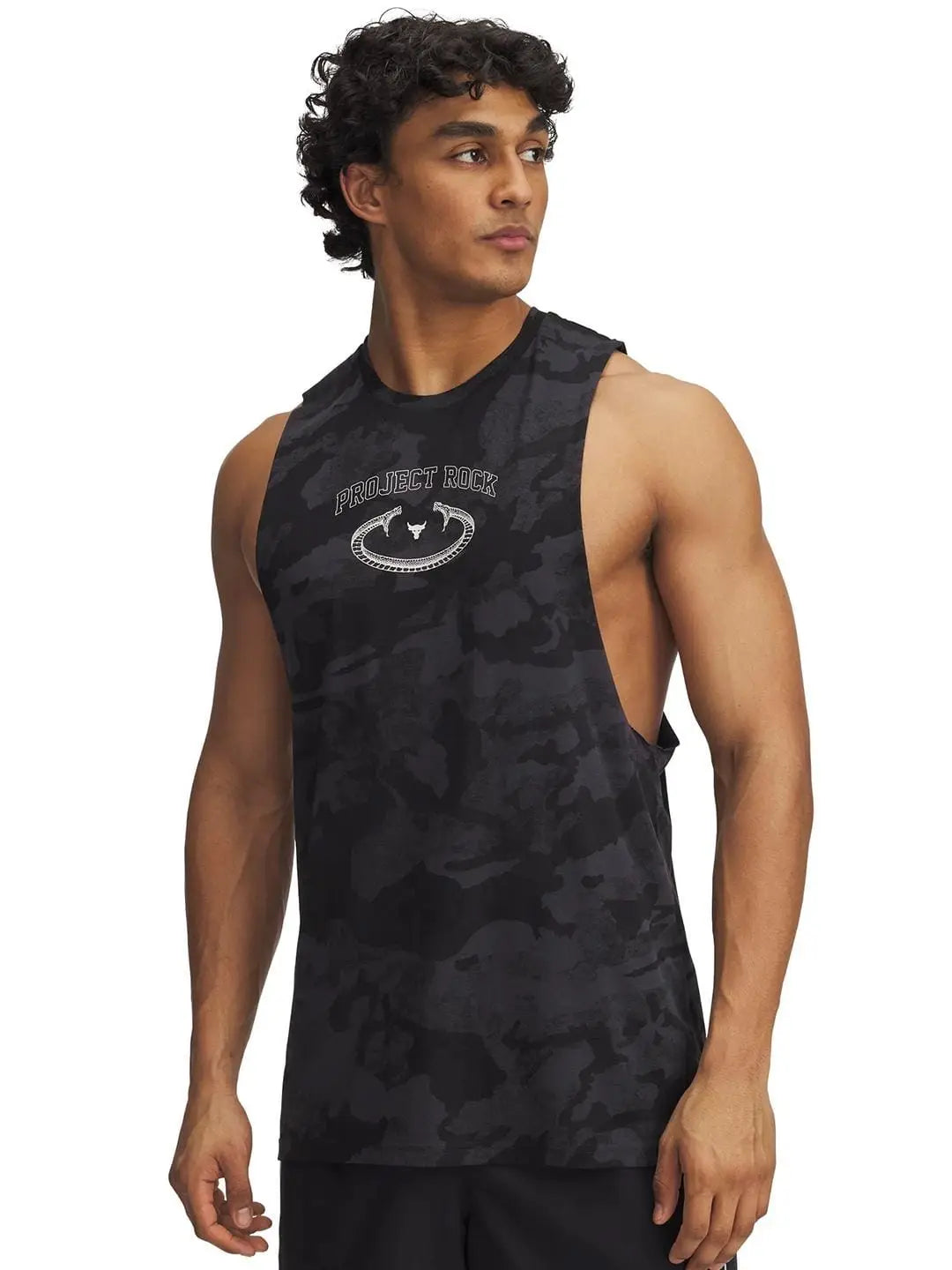 Under Armour Black Logo Print Premium Sando