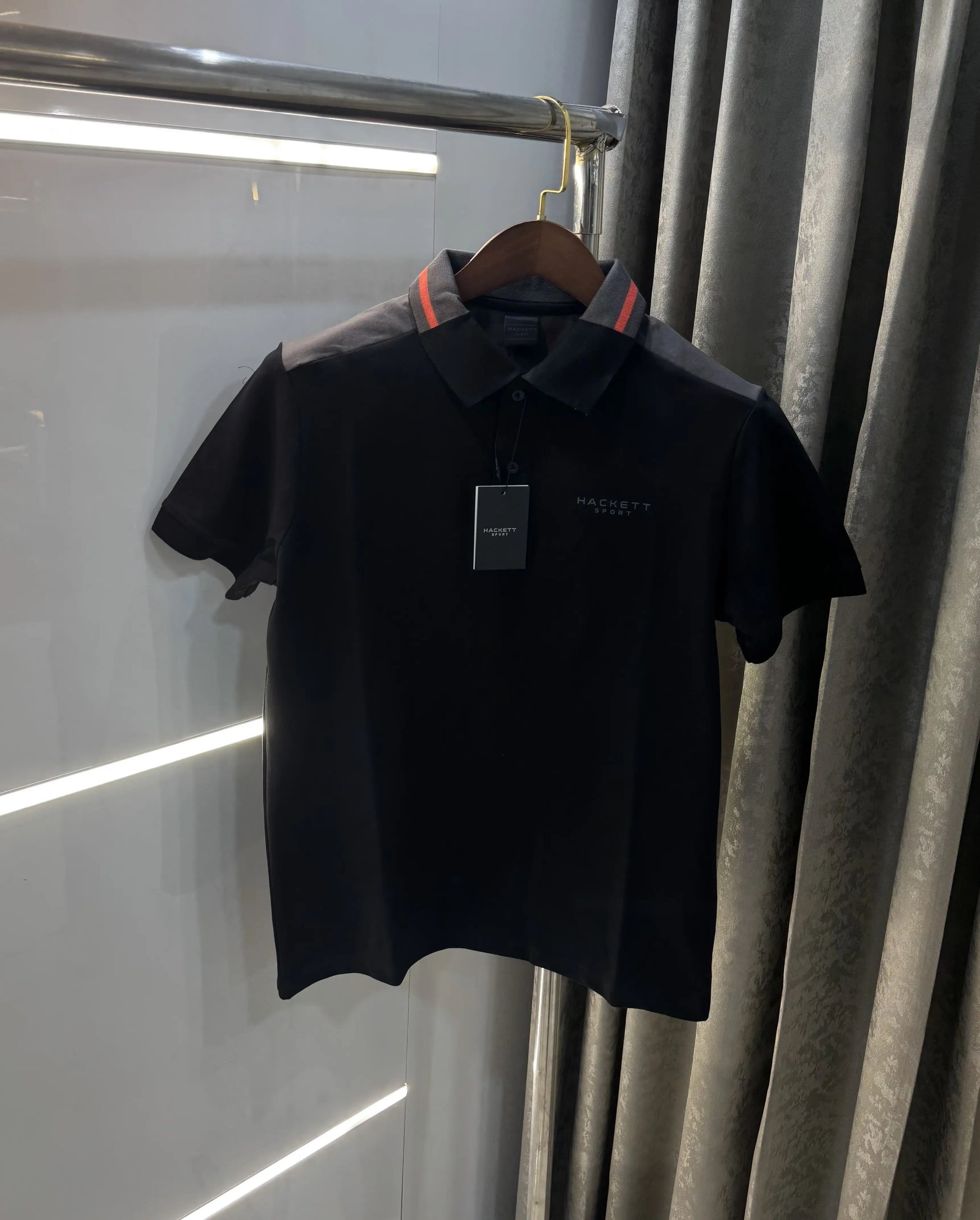 Hacket Black Logo Work Premium Polo T-Shirt