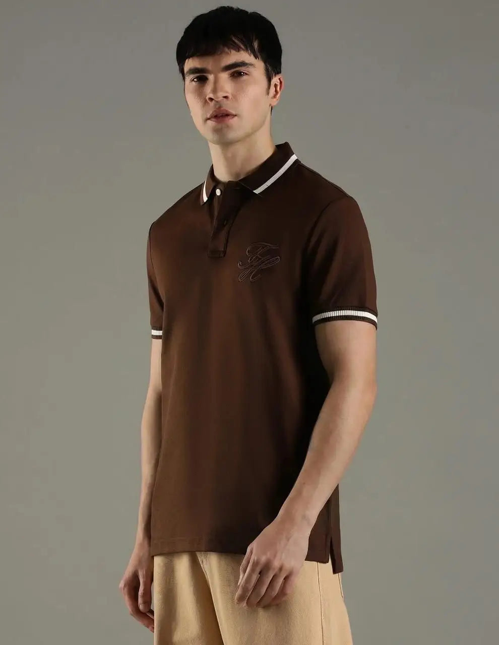 Tommy Hilfiger Brown Premium Polo T-shirt