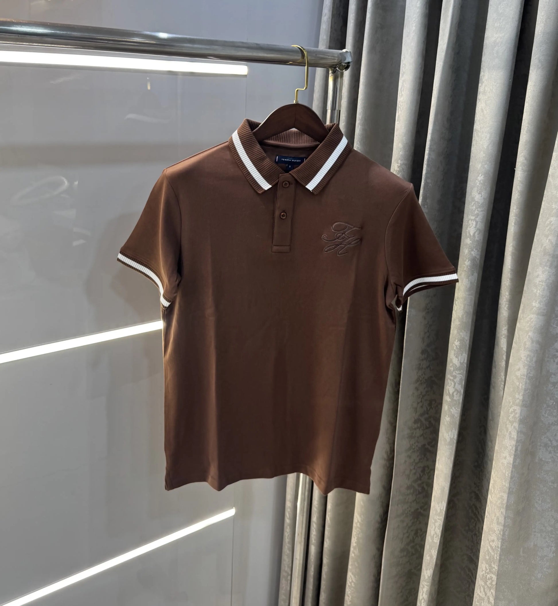 Tommy Hilfiger Brown Premium Polo T-shirt