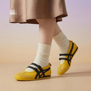 Onitsuka Tiger Mexico 66 TGRS Yellow Black 7A Premium Ladies Sneakers D-2093