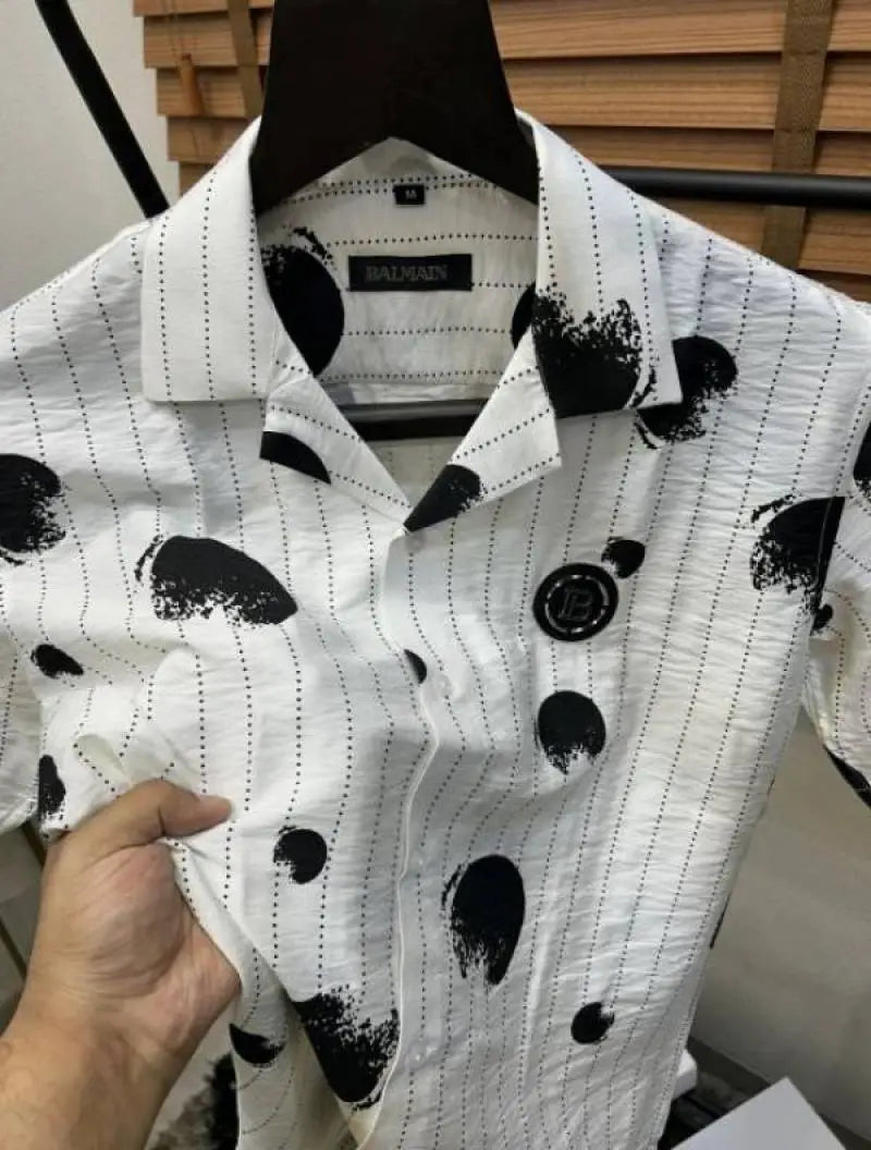 Balmai_n Turkey Imported Premium Linen Cotton Printed Half Shirt With OG BoX And Bag